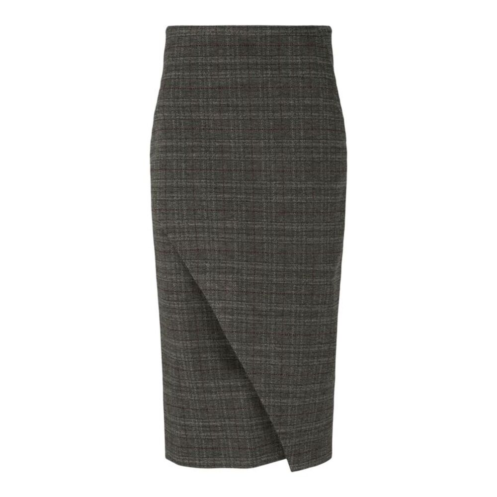 Balenciaga Shifted Wrap Skirt Grey Womens
